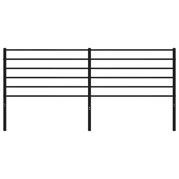 vidaXL Utskiftbar sengegavl i metall svart 193 cm