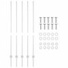 vidaXL Gjerdep&aring;le 5 pcs s&oslash;lv 140 cm St&aring;l
