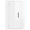 vidaXL Vegghengte TV-benker 2 stk høyglans hvit 40x34,5x60 cm