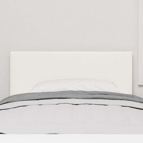 vidaXL LED Hodegavl med LED -stripelys Veggmontert Krem 90 cm stoff