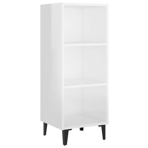 vidaXL Skjenk h&oslash;yglans hvit 34,5x32,5x90 cm konstruert tre