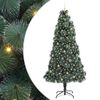 vidaXL Kunstig forbelyst juletre med kule-sett gr&oslash;nn 240 cm PET