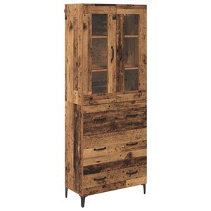 vidaXL H&oslash;yskap Veggmontert Gamle tre 69,5 x 34 x 180 cm Konstruert tre