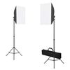 vidaXL Fotostudiosett med lamper, bakgrunn og reflektor