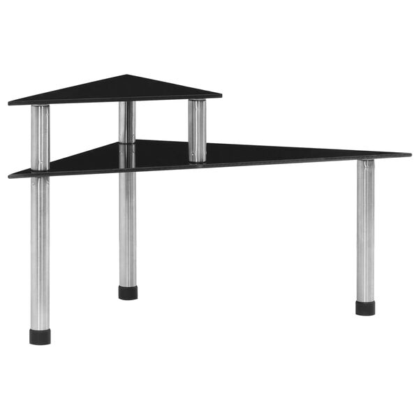 vidaXL Kj&oslash;kkenhylle svart 49,5x35x26 cm herdet glass