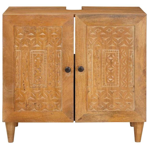 vidaXL Baderomsskap Veggmontert med lagring Lys Brun 62 x 33 x 58 cm