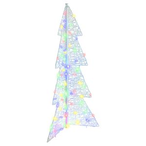 vidaXL Juletre 100 LED-lys Flerfarget 120 cm Akryl