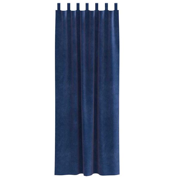 vidaXL Blendingsgardiner 2 pcs M&oslash;rkebl&aring; 140 x 260 cm Fl&oslash;yel
