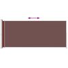 vidaXL Uttrekkbar sidemarkise 200x500 cm brun