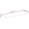 vidaXL Bordplate 70x40x2,5 cm naturlig kant grovt heltre mangotre