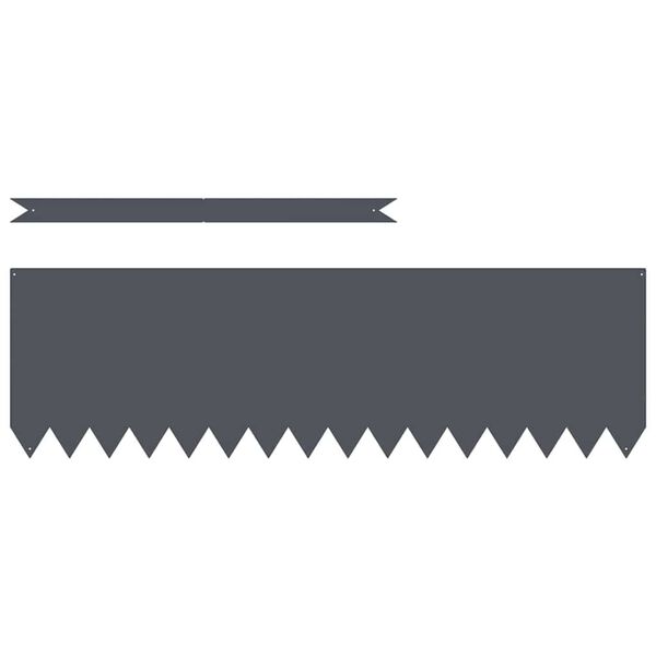 vidaXL Gjerdekant 50 pcs Antrasitt 100 x 0.05 x 20 cm Kaldvalset st&aring;l