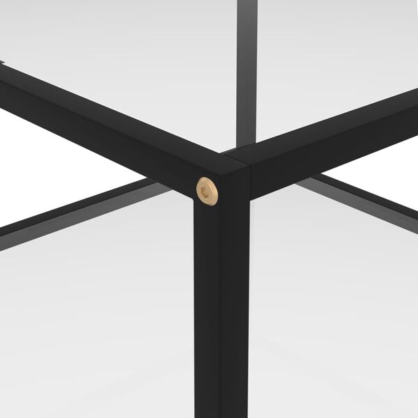 vidaXL Salongbord gjennomsiktig 60x60x35 cm herdet glass