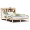 vidaXL Seng med bokhylle uten madrass 140x190 cm heltre furu