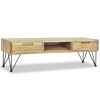 vidaXL TV-benk 120x35x35 cm massiv teak