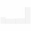vidaXL TV-benksett Veggmontert 4 pcs Hvit Konstruert tre