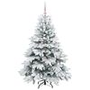 vidaXL Kunstig juletre med 150 LED med stativ Hvit 150 cm PE og PVC