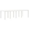 vidaXL Hage Spisegruppe 11 pcs Hvit Polypropen