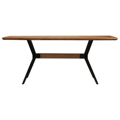 vidaXL Spisebord heltre akasie og stål 180x90x76 cm