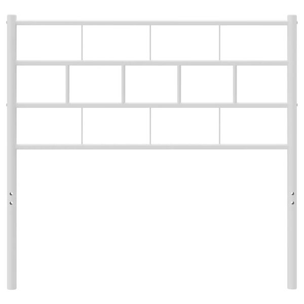 vidaXL Utskiftbar sengegavl i metall hvit 80 cm