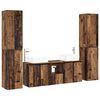 vidaXL Baderomsinnredningssett 5 stk. Gammelt tre 33 x 34,5 x 160 cm