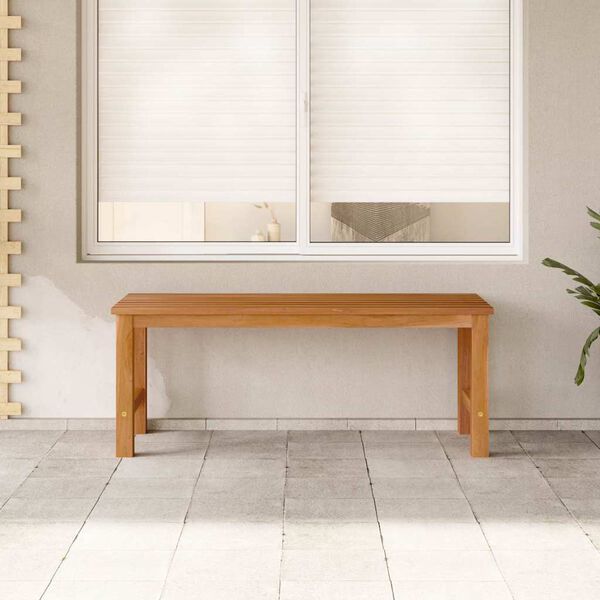 vidaXL Hagebenk 114 cm heltre teak