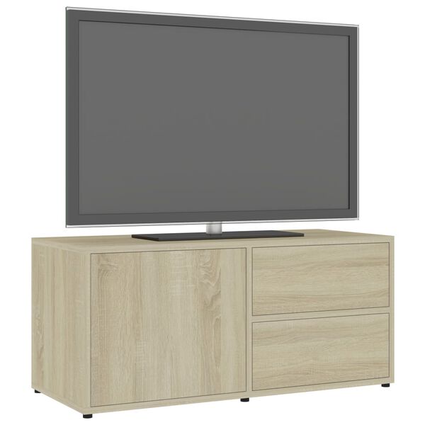 vidaXL TV-benk sonoma eik 80x34x36 cm konstruert tre