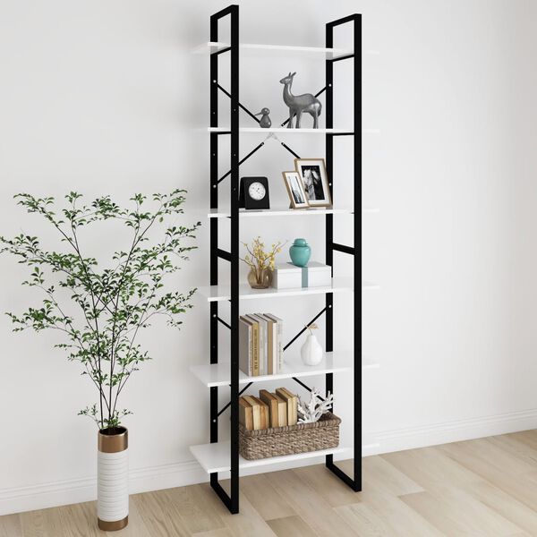 vidaXL H&oslash;yskap hvit 80x30x210 cm konstruert tre