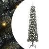 vidaXL Kunstig juletre med 300 LED gr&oslash;nn 210 cm PVC og plast og st&aring;l
