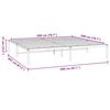 vidaXL Sengeramme i metall svart 200x200 cm