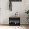 vidaXL Gangbenk Svart Eik 63 x 38 x 45 cm Konstruert treverk og stoff