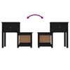 vidaXL Nattbord svart 2 stk 79,5x38x65,5 heltre furu