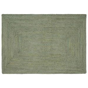 vidaXL Omr&aring;deteppet Olivengr&oslash;nn 120 x 170 cm Jute
