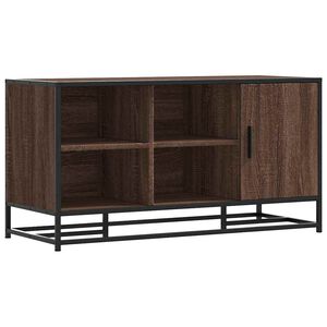 vidaXL Skobenk brun eik 100x40x53,5 cm konstruert tre og metall