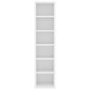 vidaXL CD-skap hvit 21x20x88 cm konstruert tre