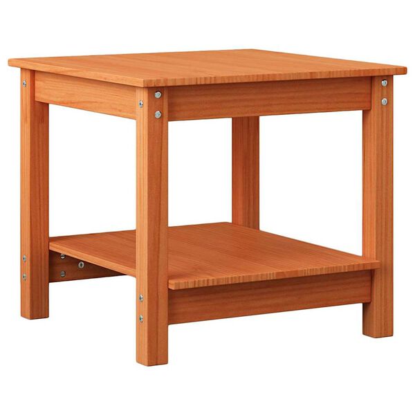 vidaXL Kaffebord Voksbrun 50 x 50 x 45 cm Heltre furu