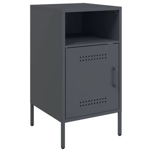 vidaXL Nattbord antrasitt 36x39x68 cm st&aring;l