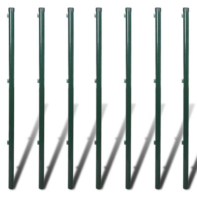 vidaXL Nettinggjerde med stolper stål 1,5x15 m grønn