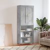 vidaXL Highboard betonggr&aring; 69,5x34x180 cm konstruert tre