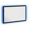 vidaXL Baderomsspeil med LED-lys svart eik 60x8,5x37 cm