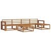 vidaXL Utend&oslash;rs sofa-sett 6 pcs Naturlig Solid akasietre