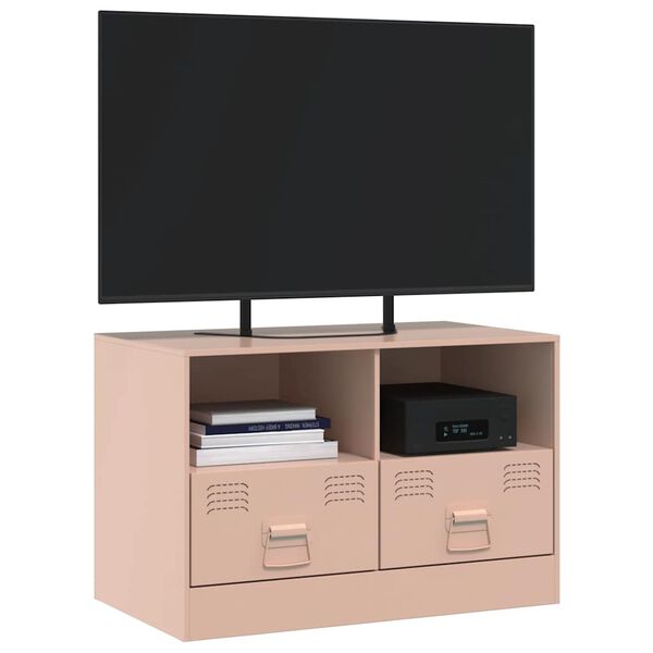 vidaXL TV-benk rosa 67x39x44 cm st&aring;l