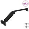 vidaXL Lokkst&oslash;ttehengsel 12 stk. Svart 192 x 32 x 50 mm St&aring;l