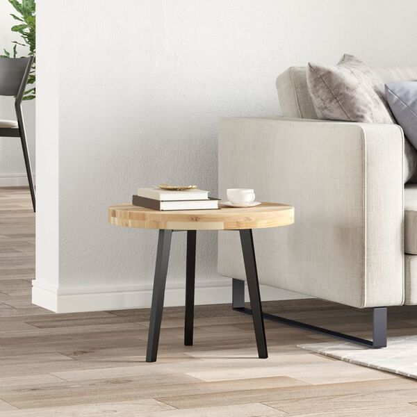 vidaXL Bordplate rund &Oslash;50x4 cm heltre akasie