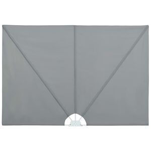 vidaXL Sammenleggbar sidemarkise for terrasse gr&aring; 240x160 cm