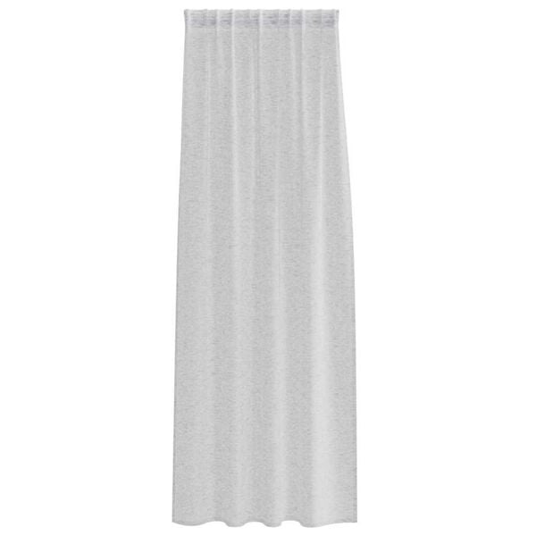 vidaXL Voile Gardin med gardiner 2 pcs Lysegr&aring; 245 x 140 cm Polyester