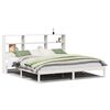 vidaXL Seng med bokhylle uten madrass hvit 180x200 cm heltre furu