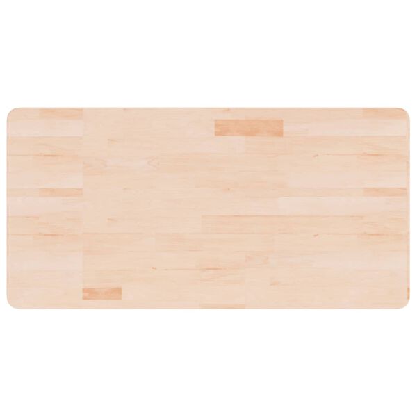 vidaXL Benkeplate til bad 100x50x2,5 cm ubehandlet heltre eik