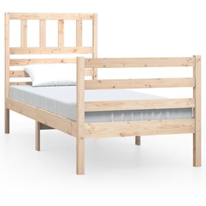 vidaXL Sengeramme 90x190 cm Single heltre