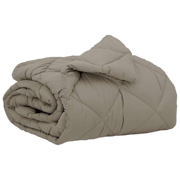 vidaXL Full &aring;r dyne Lysegr&aring; 220 x 155 cm Mikrofiber