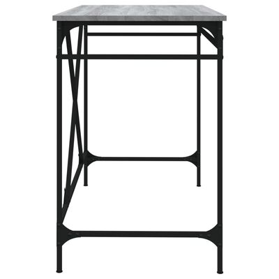 vidaXL Skrivebord grå sonoma 100x50x75 cm konstruert tre og jern